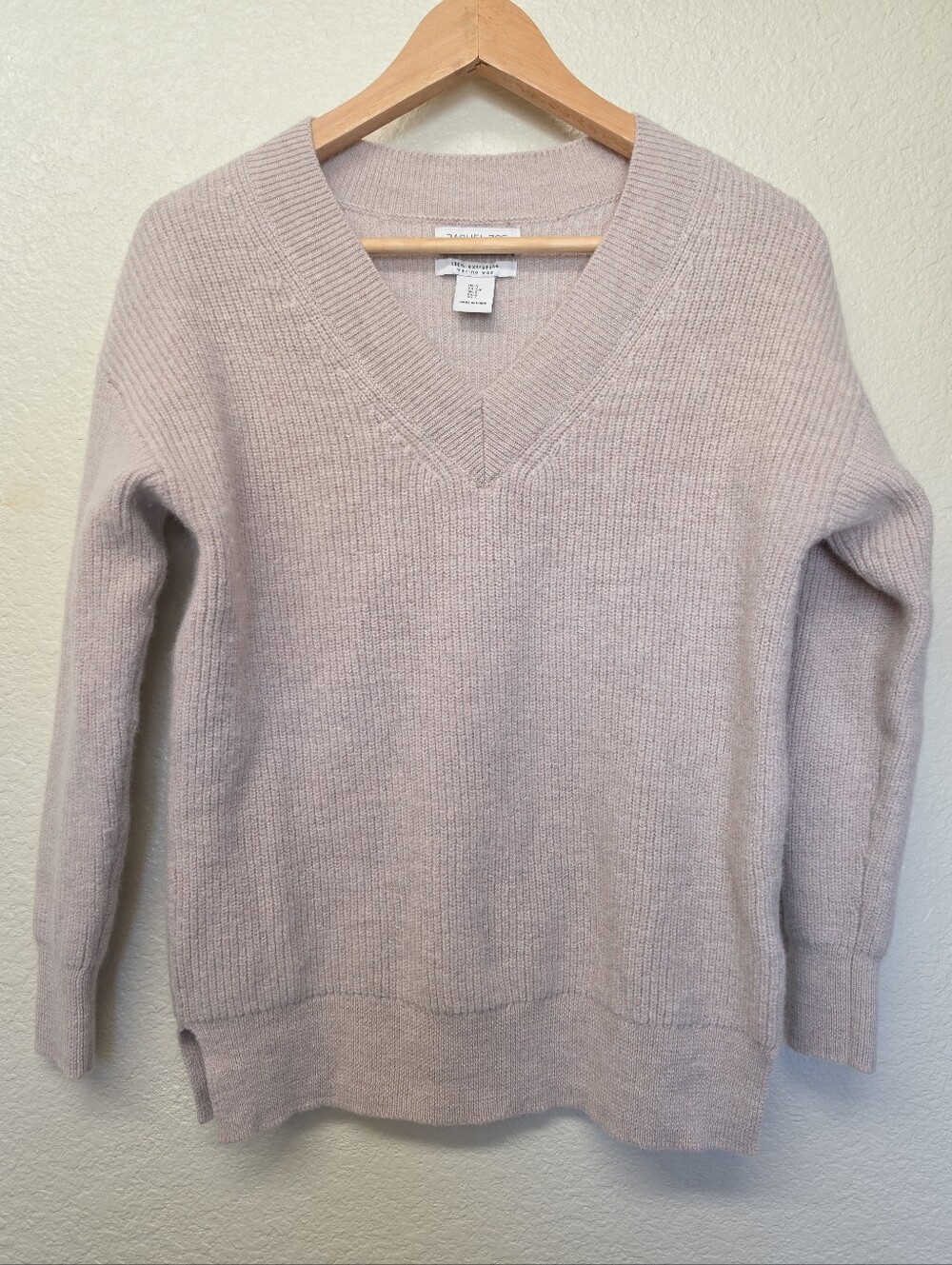 Rachel Zoe 100% Extra Fine Merino Wool Beige Sz Small EXCELLENT CONDITION